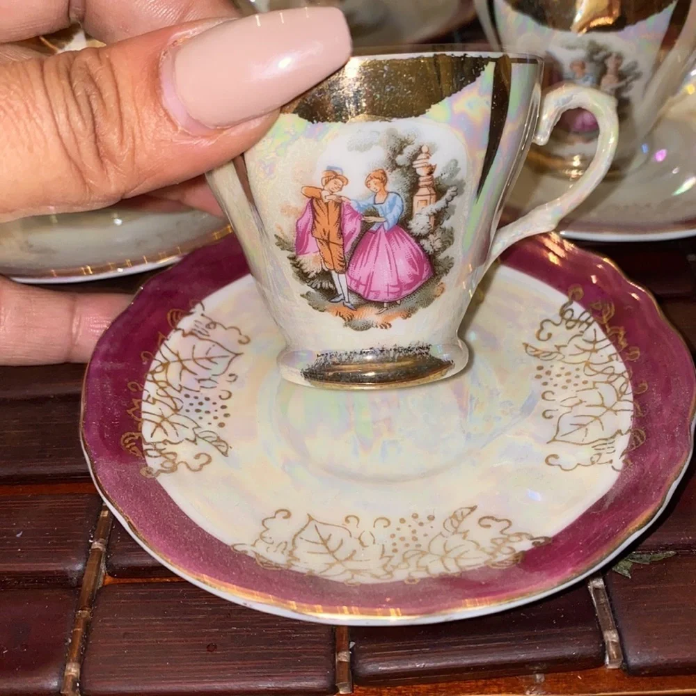 Vintage porcelain 15 pc tea set..